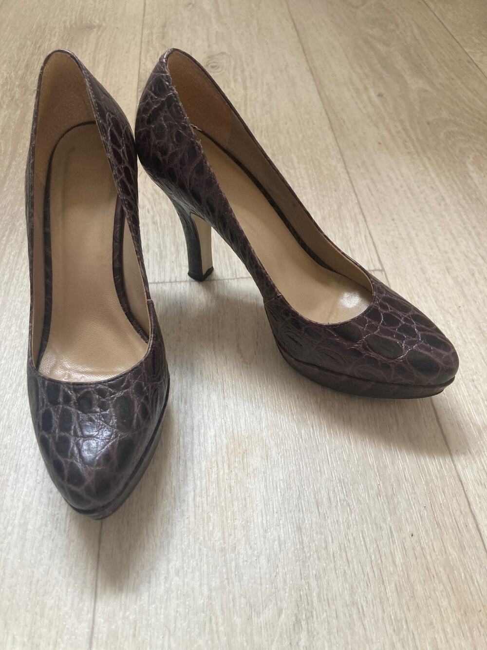 Talbots Deep Plum Leather Pumps, Size 6.5